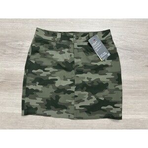 EDDiE BAUER Camo Skort Short Sport Adventurer Skirt Green MIni outdoor size 6
